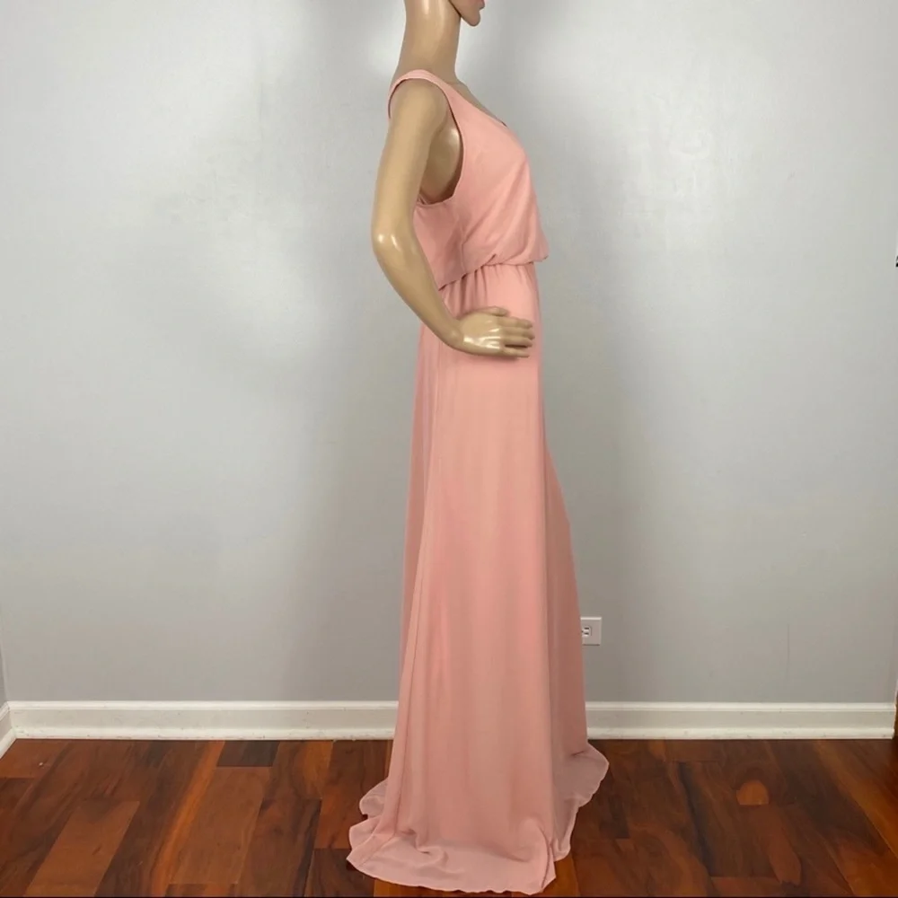 SHOW ME YOUR MUMU PINK V-NECK MAXI DRESS - Picture 6 of 9